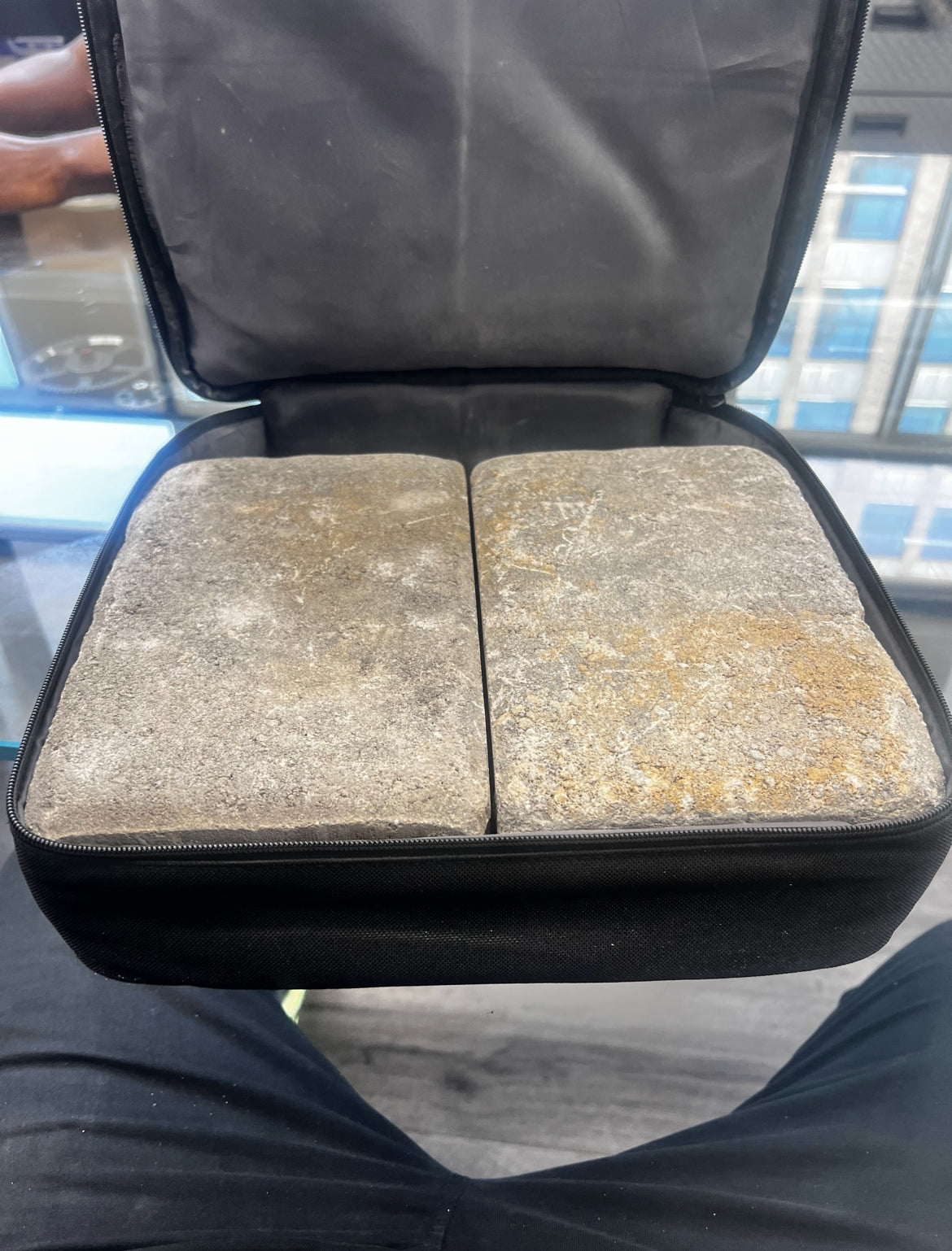 Concrete pavers as rucking weights