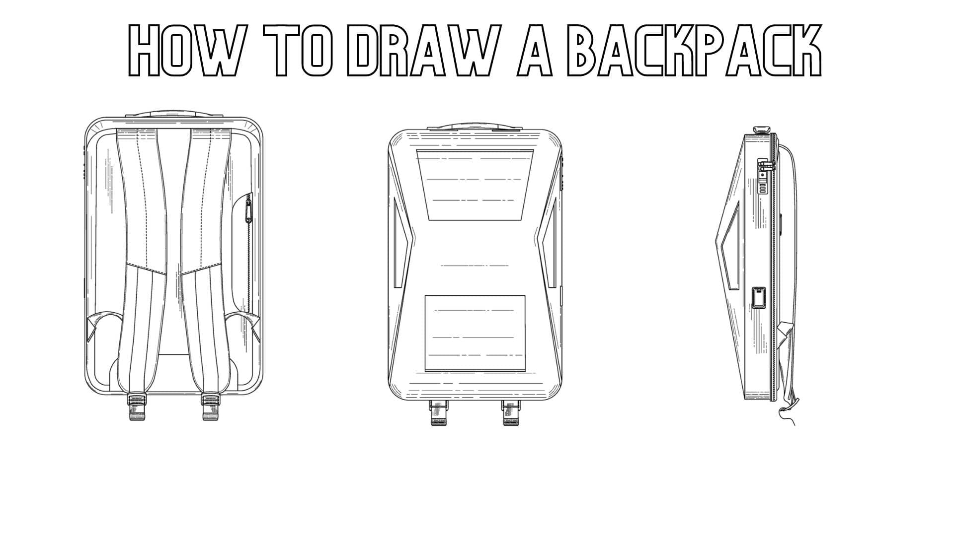 How to draw a backpack