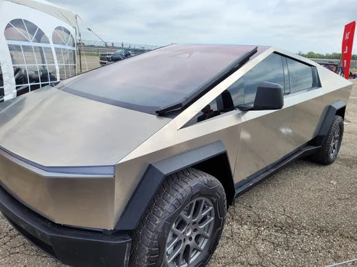 Tesla Cybertruck and Semi Spotted at the Michigan Speedway Event