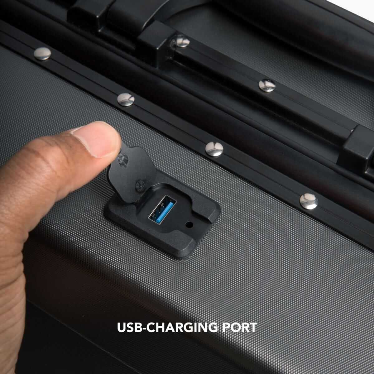 CyberLuggage 38L Carry-on Suitcase Luggage in Gray Luggage Cyberbrands
