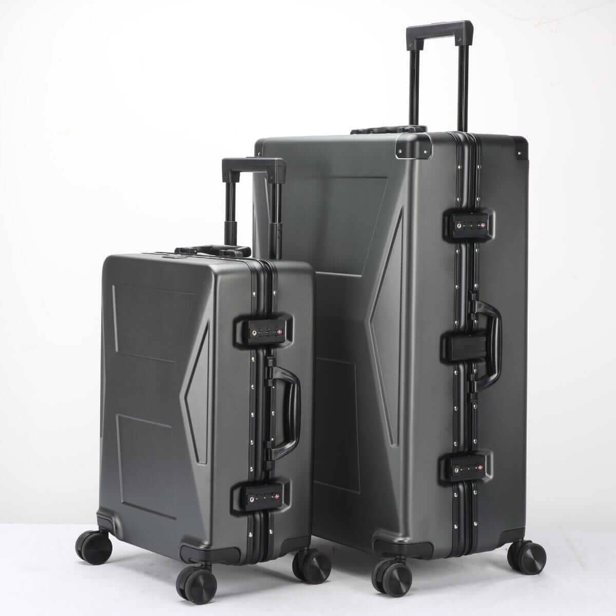 CyberLuggage Checked Suitcase Luggage in Gray Luggage Cyberbrands