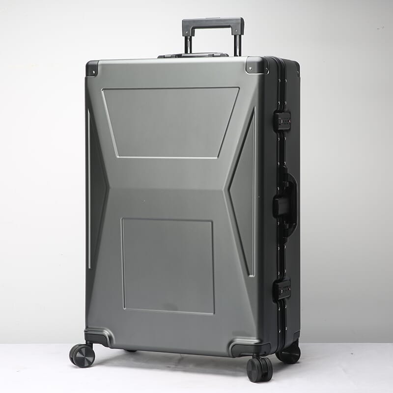 CyberLuggage Checked Suitcase Luggage in Gray Luggage Cyberbrands