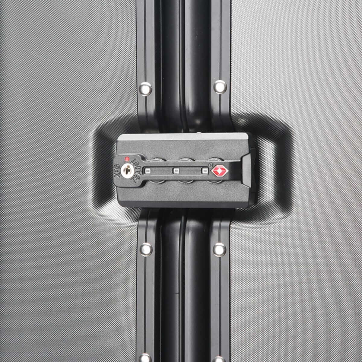 CyberLuggage Checked Suitcase Luggage in Gray Luggage Cyberbrands
