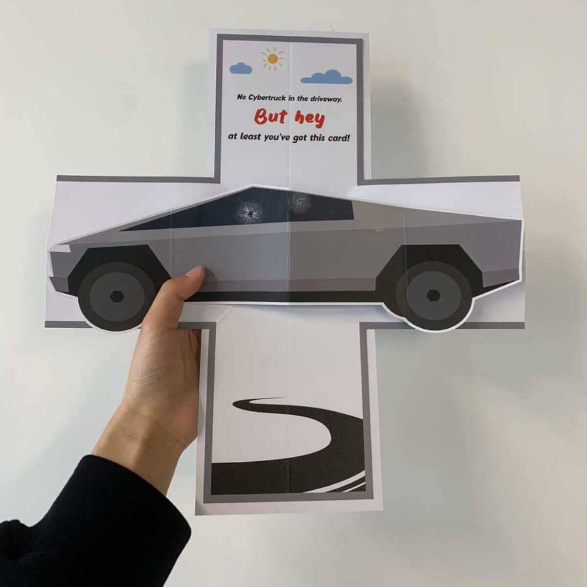 Cybertruck Christmas Card: Limited Edition Set! (4 Cards in a pack) Cyberbackpack