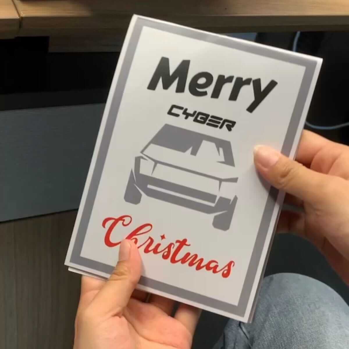 Cybertruck Christmas Card: Limited Edition Set! (4 Cards in a pack) Cyberbackpack