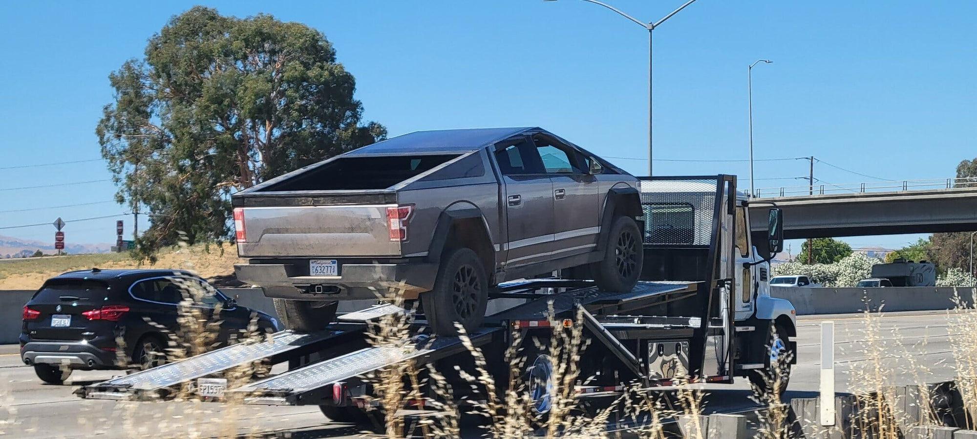The First Production Model of Tesla's Cybertruck Is an F-150 in Disguise.
