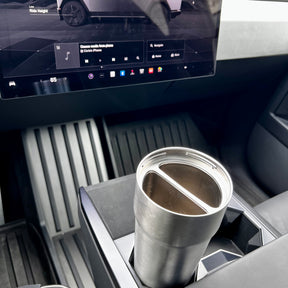 Cybercup 2 Drink Tumbler in Tesla Cybertruck cup holder