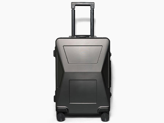 Stylish cyberluggage with built-in USB charging port